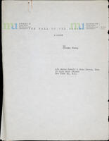 20 - The Fall of the Pagoda 打字稿封面 = Cover of Typewritten Manuscript: The Fall of the Pagoda