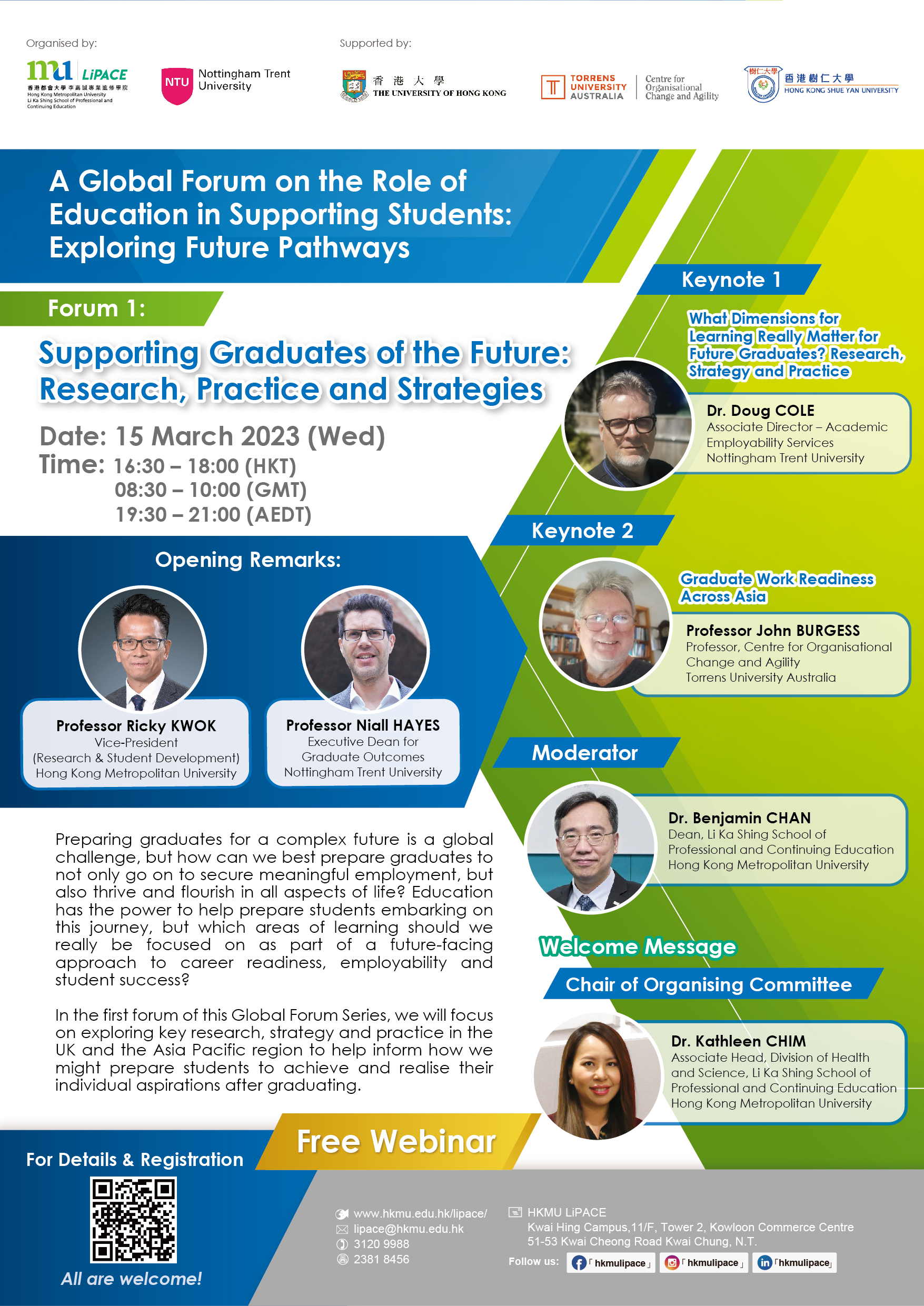 Forum 1 : Supporting graduates of the future : research, practice and strategies