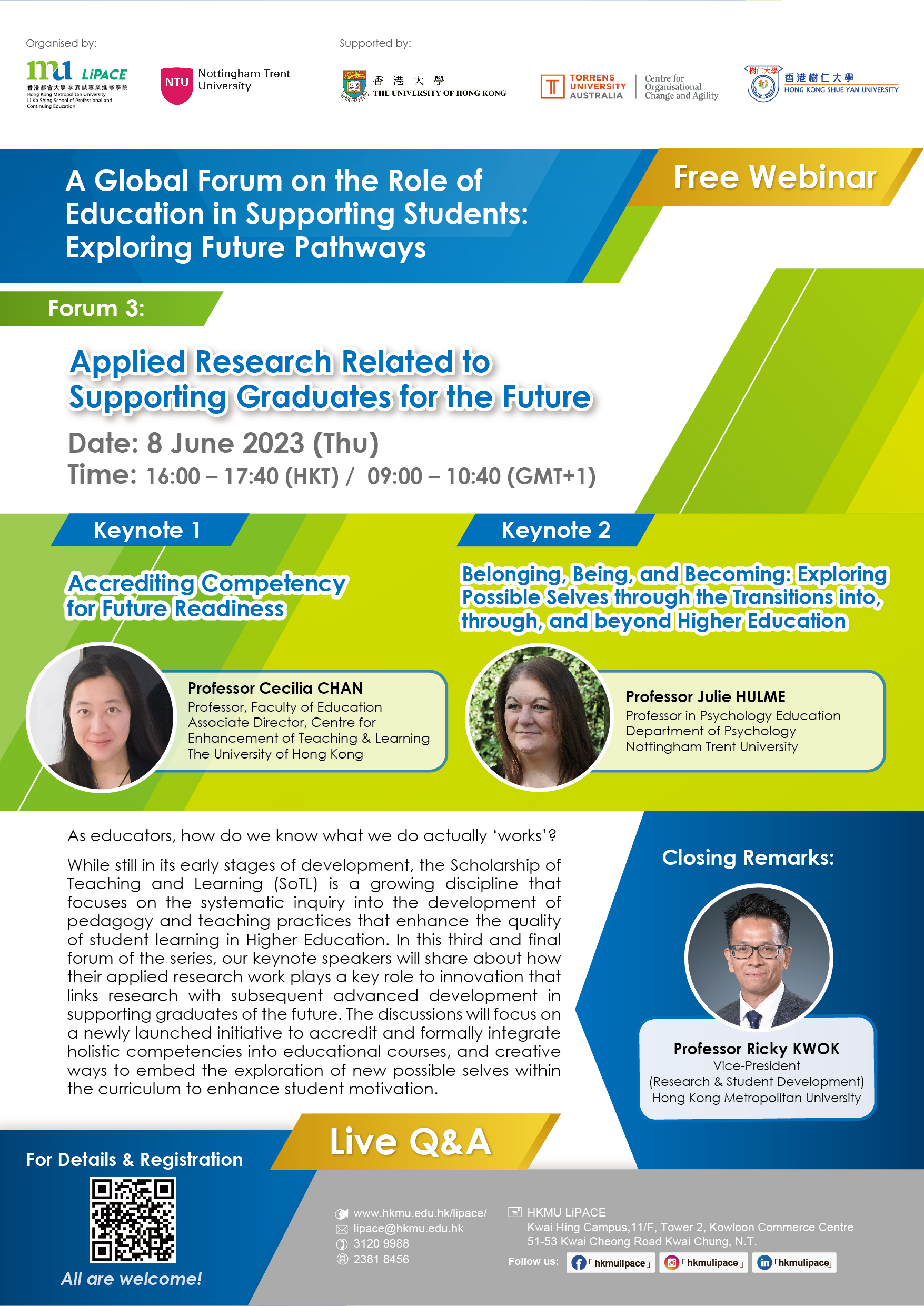 Forum 3 : Applied research related to supporting graduates for the future