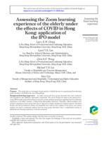 Assessing the Zoom learning experience of the elderly under the effects of COVID in Hong Kong : application of the IPO model