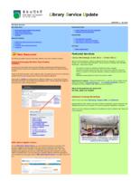 Library Service Update (Oct 2011). issue no. 29