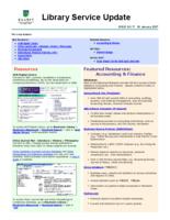 Library Service Update (30 January 2007). issue no. 17