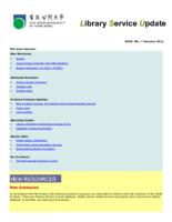 Library Service Update (February 2016). issue no. 39