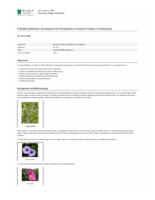 A mobile application development for recognition of common flowers in Hong Kong
